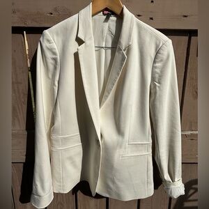 Chic White Blazer Express Sz 12 - Good Condition